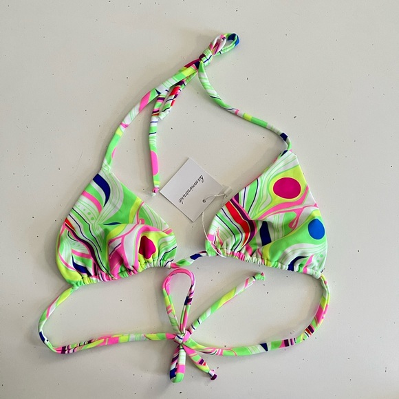 Bareminimale Spring Fling Triangle Bikini Top - Picture 2 of 3